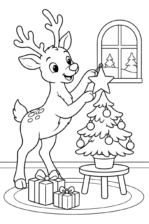 Holidays coloring page example