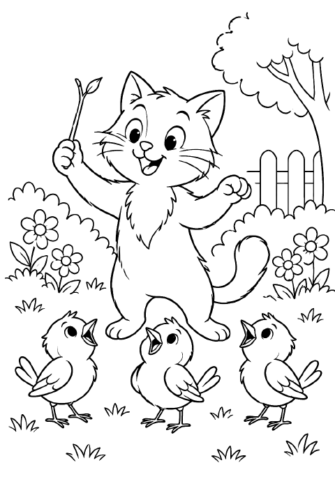 Animals coloring page example