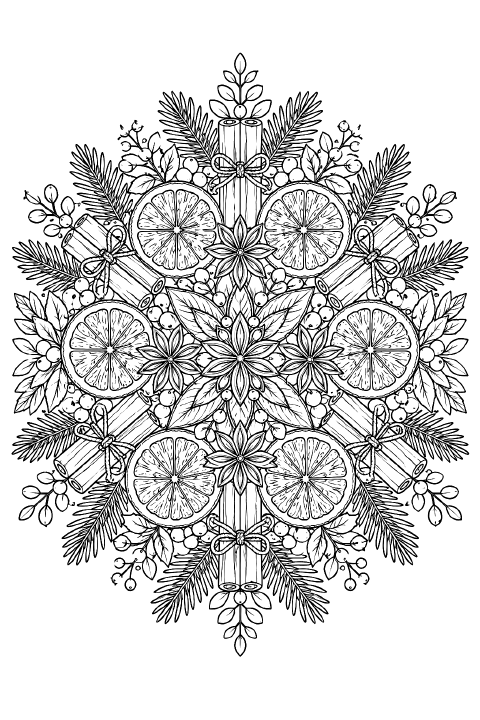 Seasonal Adult coloring page example