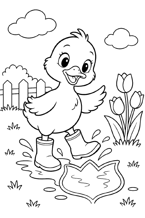 Seasons coloring page example